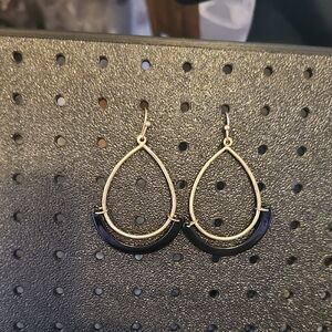 Banana Republic Gold and Navy Teardrop Earrings